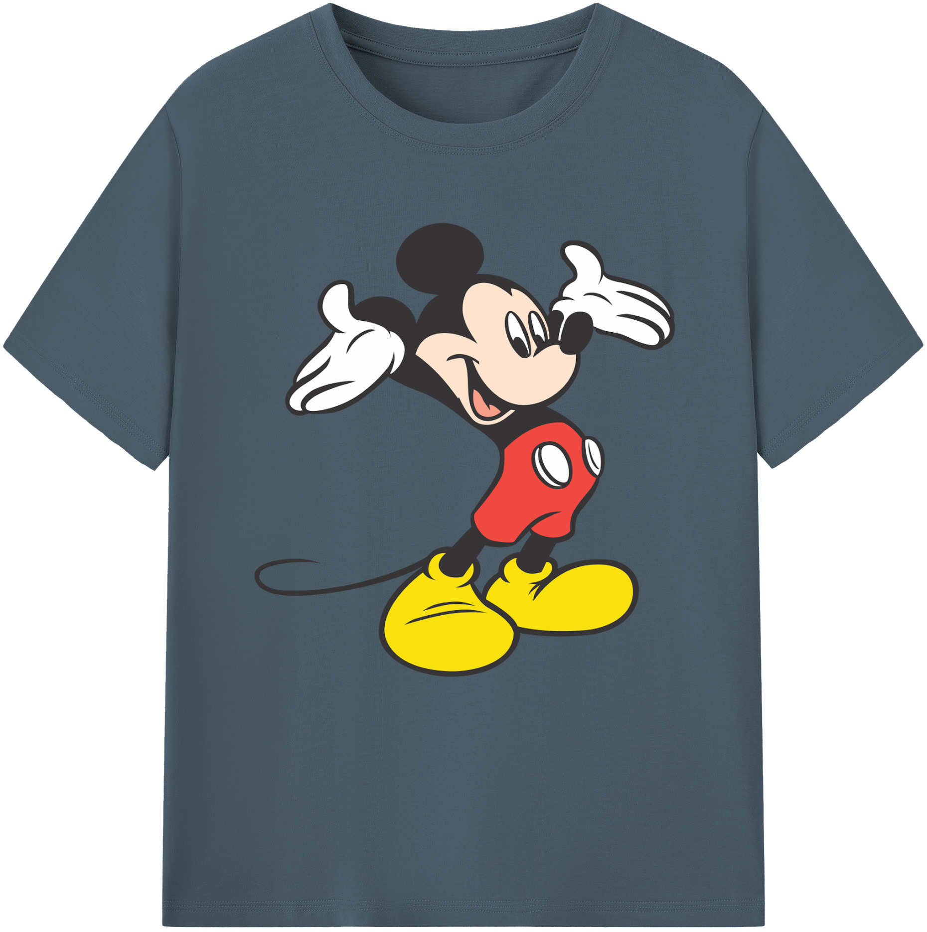 （画像用） ミッキーマウス Mickey Mouse 綿100％半袖Tシャツ（フロントプリント）
